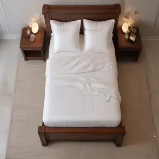bed top view