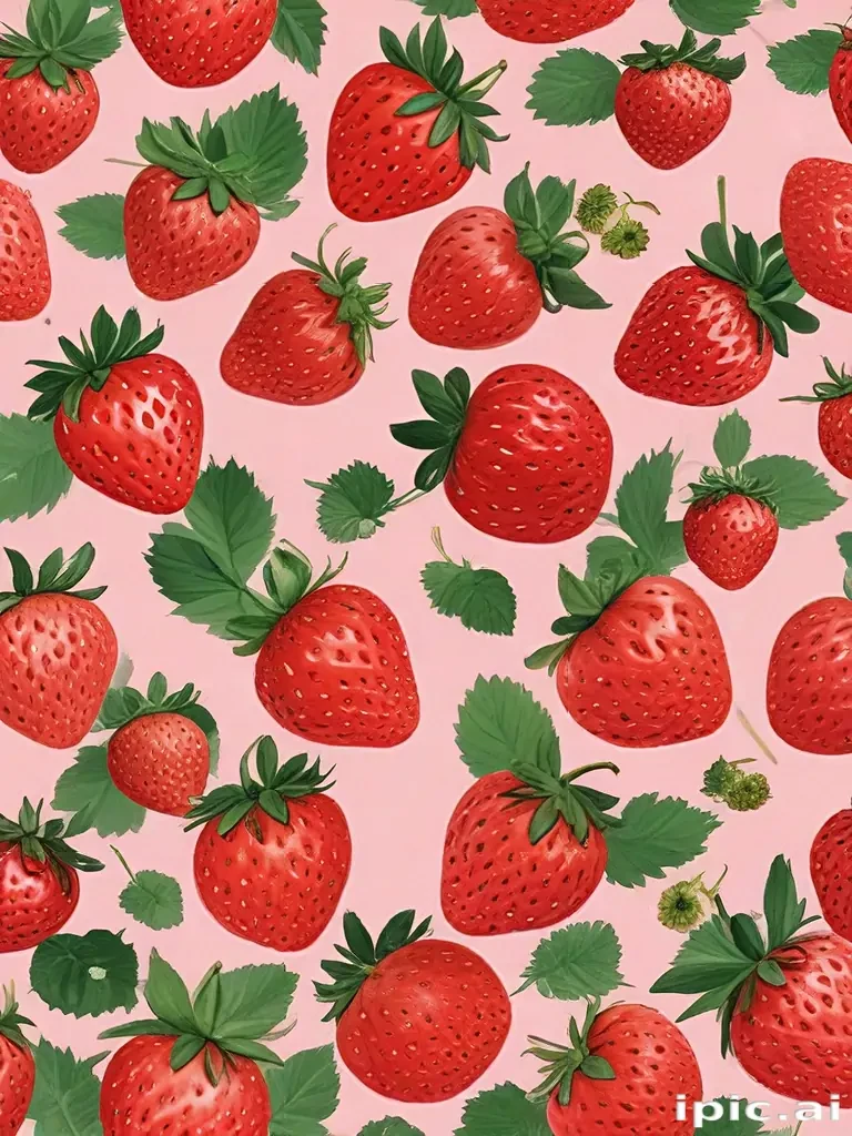 strawberry wallpaper aesthetic
