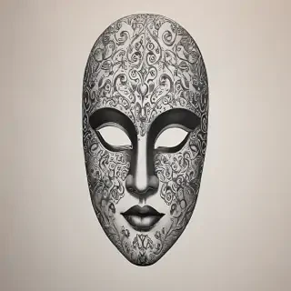 drawing of a mask