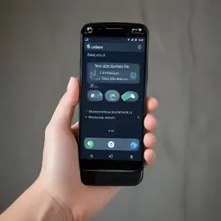hand holding a phone