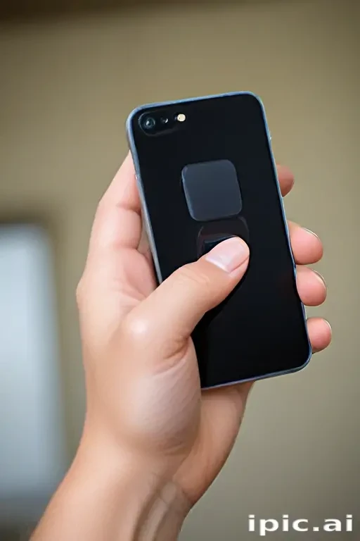 hand holding cell phone