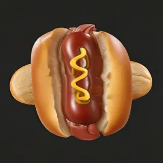 hot dog clipart black and white