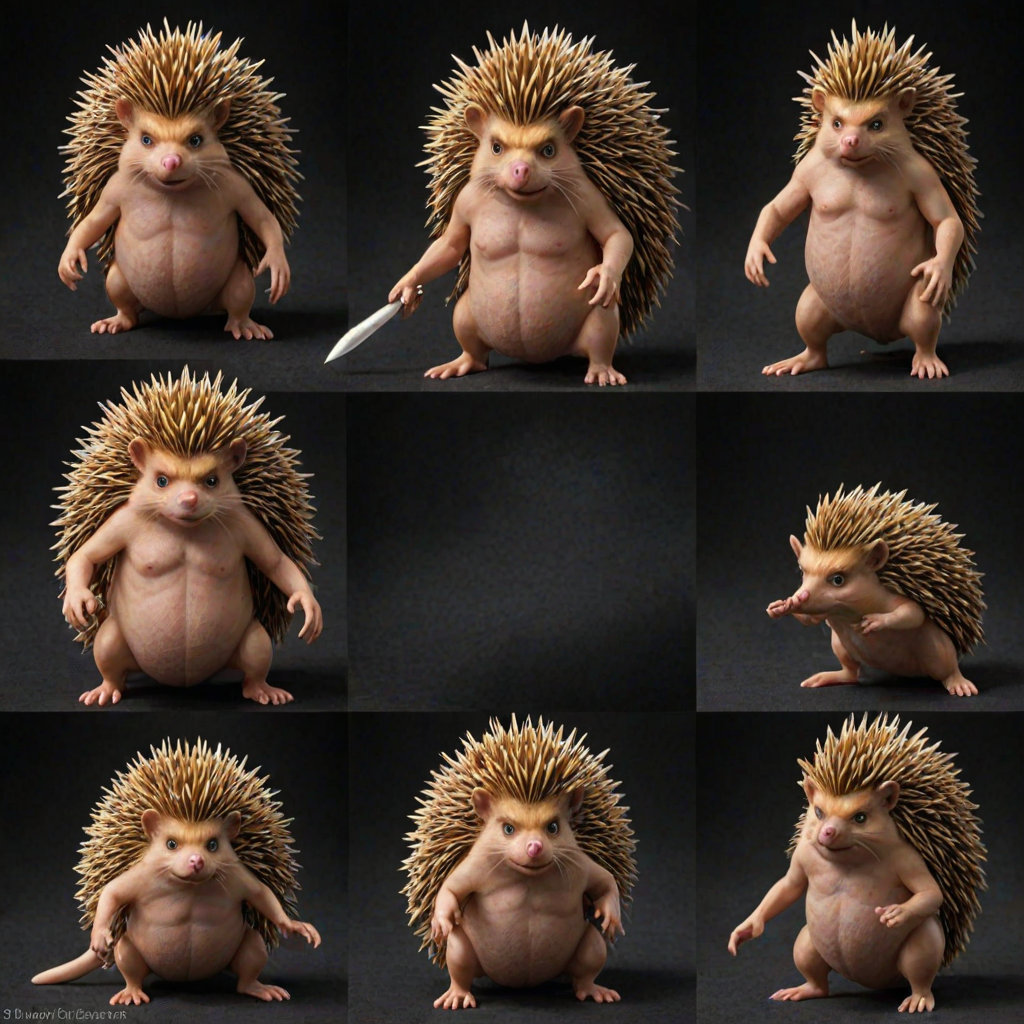 animorph wizard whitebeard morphing into a Hedgehog, step-by-step transformation, dark background