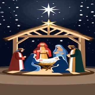 free christmas nativity scene
