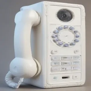 icon phone white
