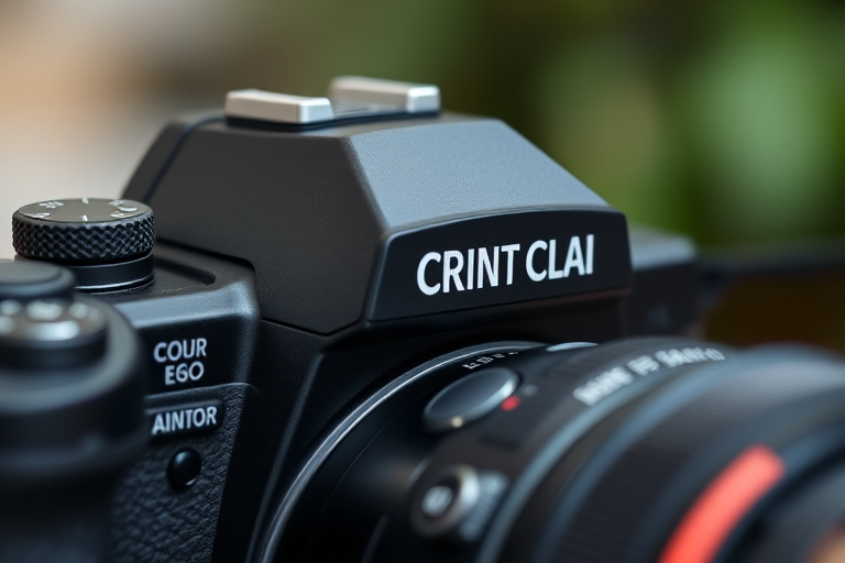 Close-up shot of a high-end camera with focus on the top dials and red shutter button, shallow depth of field, soft bokeh background, 50mm lens, f/1.8, ISO 200, 1/100s shutter speed, natural lighting.