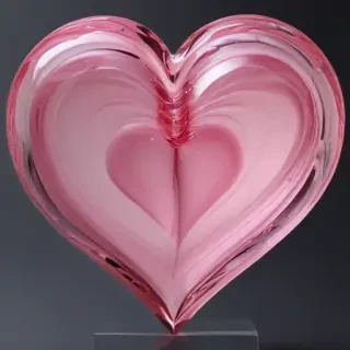 transparent pink heart