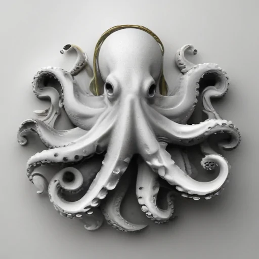 octopus clipart black and white