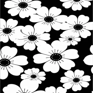 flower background black and white