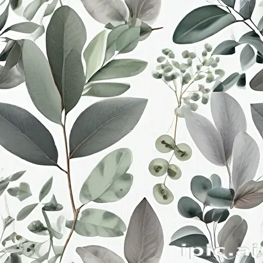 eucalyptus clipart black and white