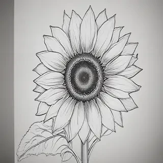 sunflower outline