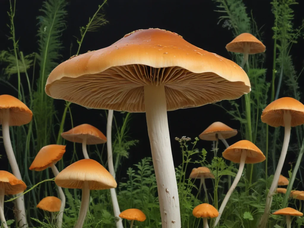 thin stemmed mushroom