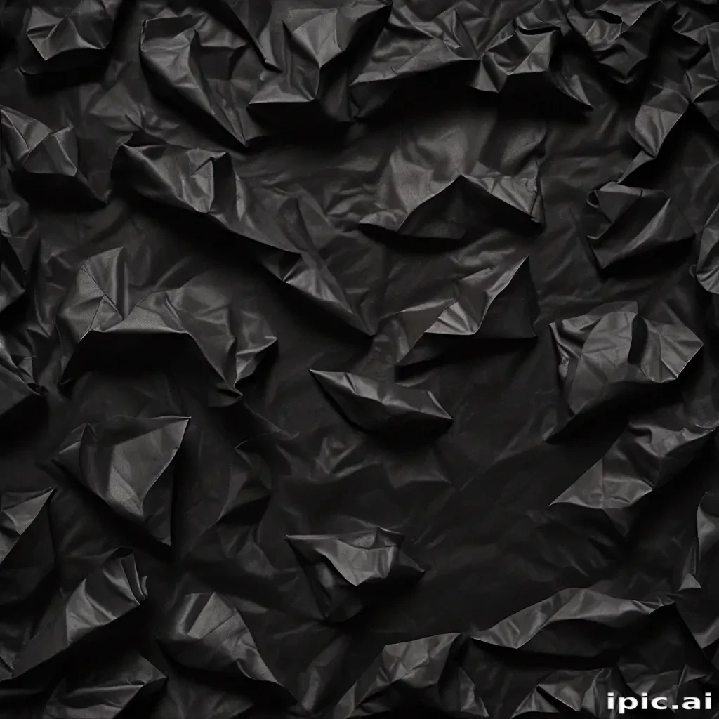 black crumpled paper