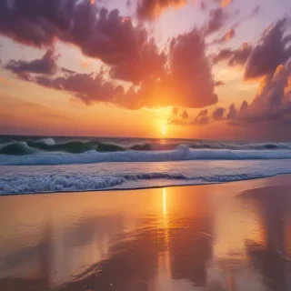 sunset on the beach backgrounds