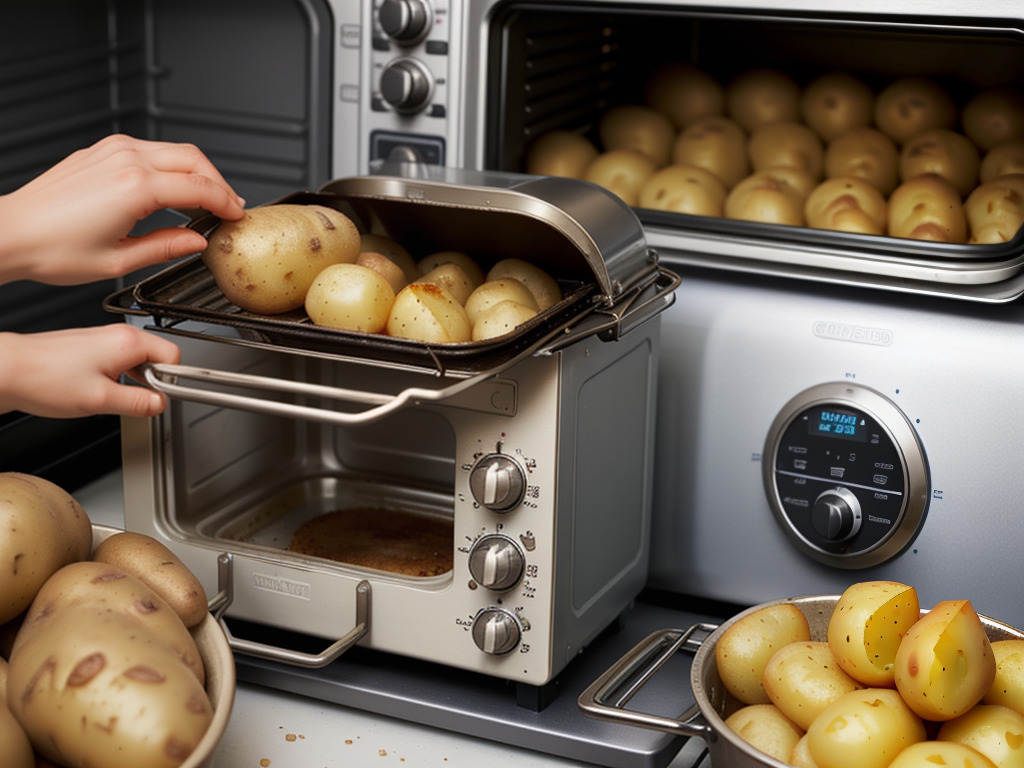 baking potatoes in a convection oven