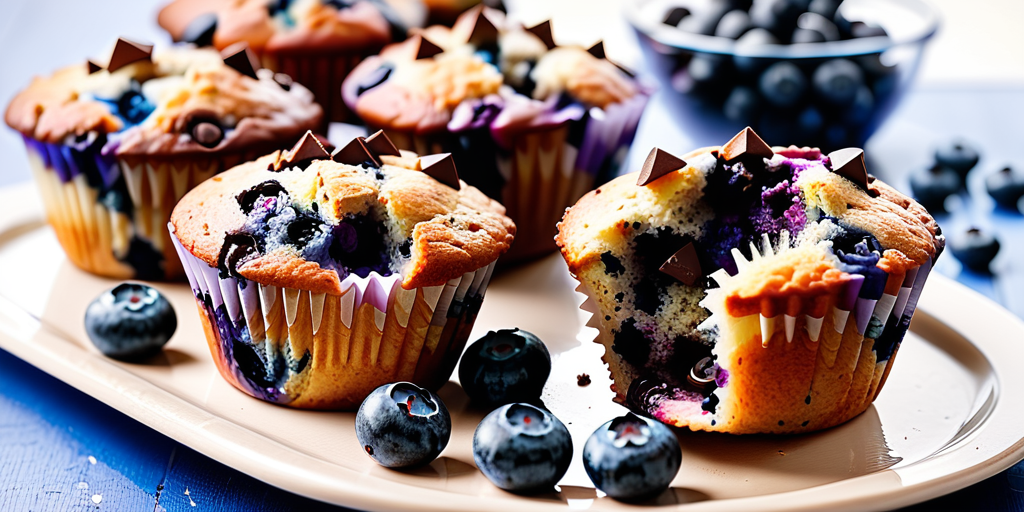 blueberry and choc chip muffins