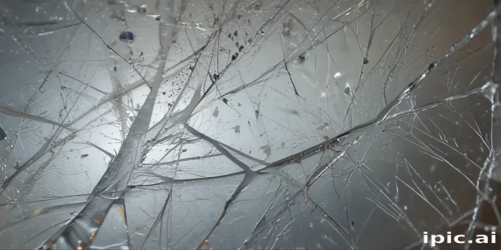cracked glass transparent
