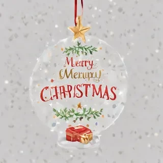 transparent merry christmas
