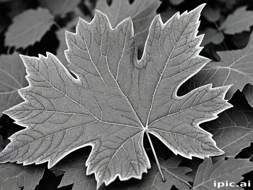 clipart of leaf black and white