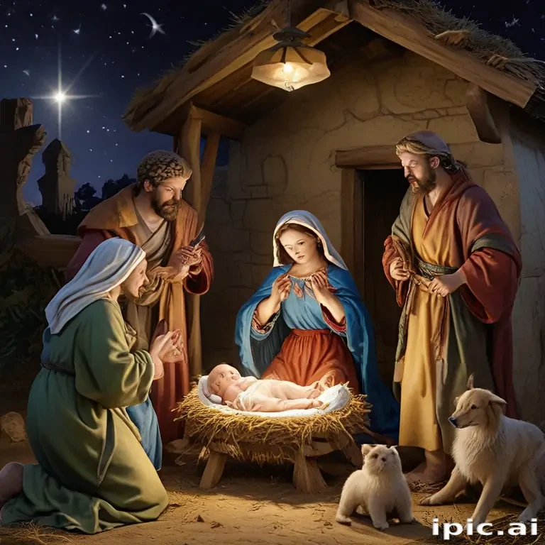 merry christmas nativity images free