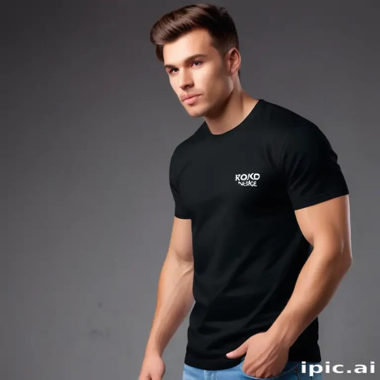 black tee shirt mockup