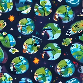 cartoon picture of the planet earth