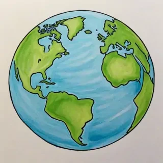 earth cartoon drawing