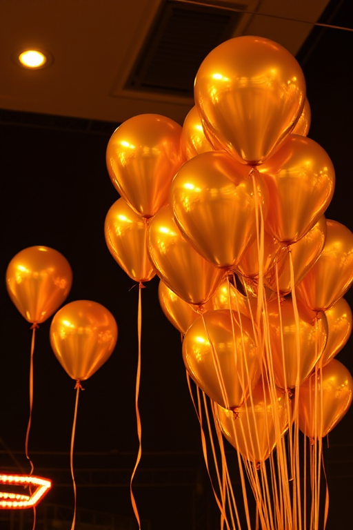 golden balloons