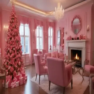pink christmas pictures