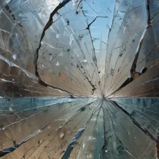 cracked glass transparent