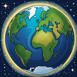 cartoon picture of planet earth