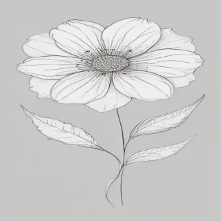 floral line art