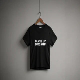 black tee mockup