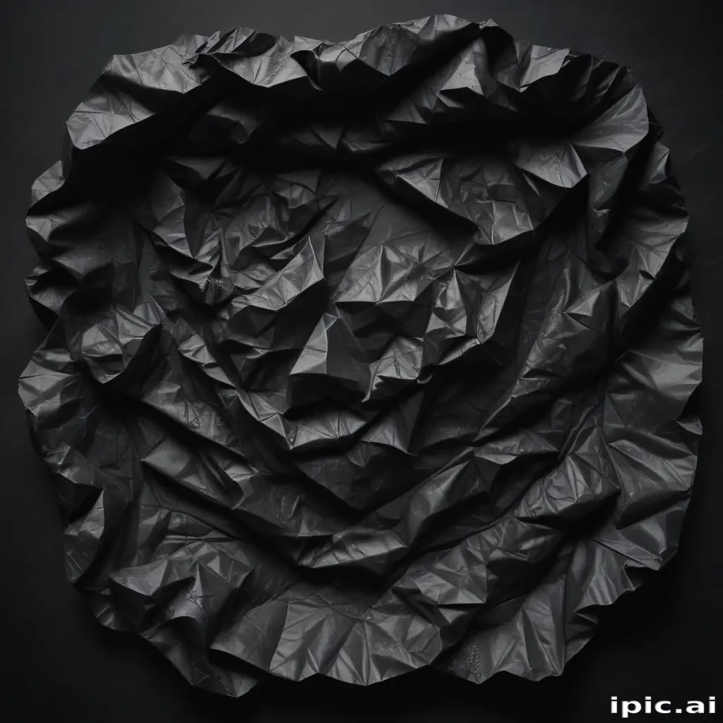 crumpled black paper