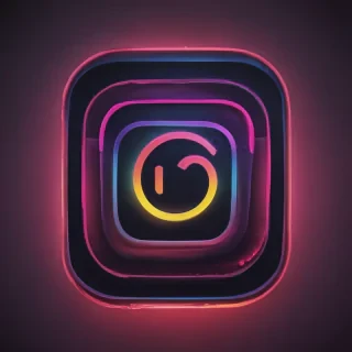neon instagram logo