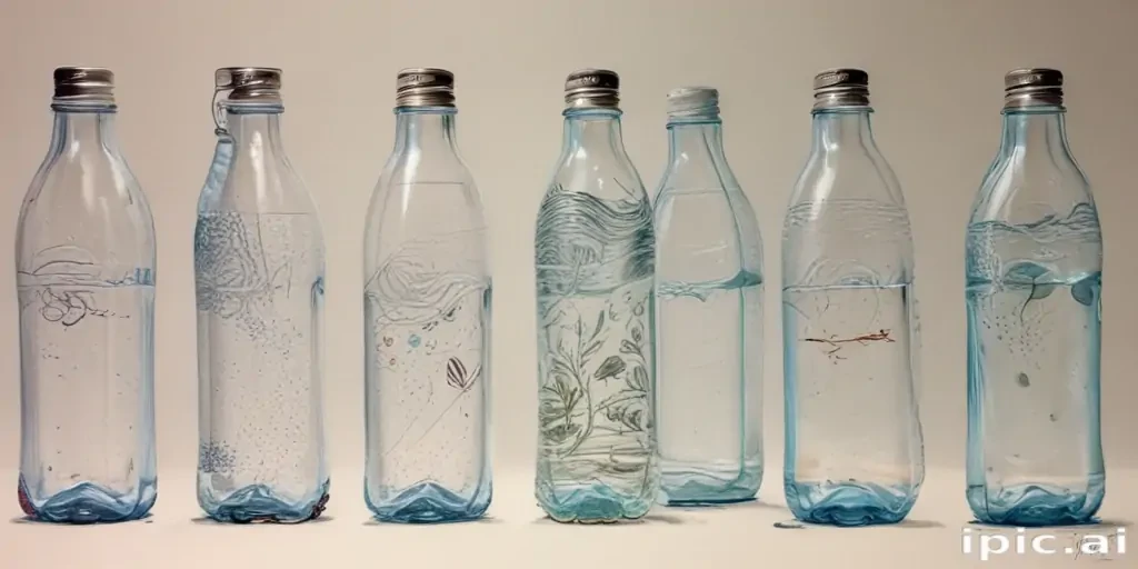 water bottle drawing