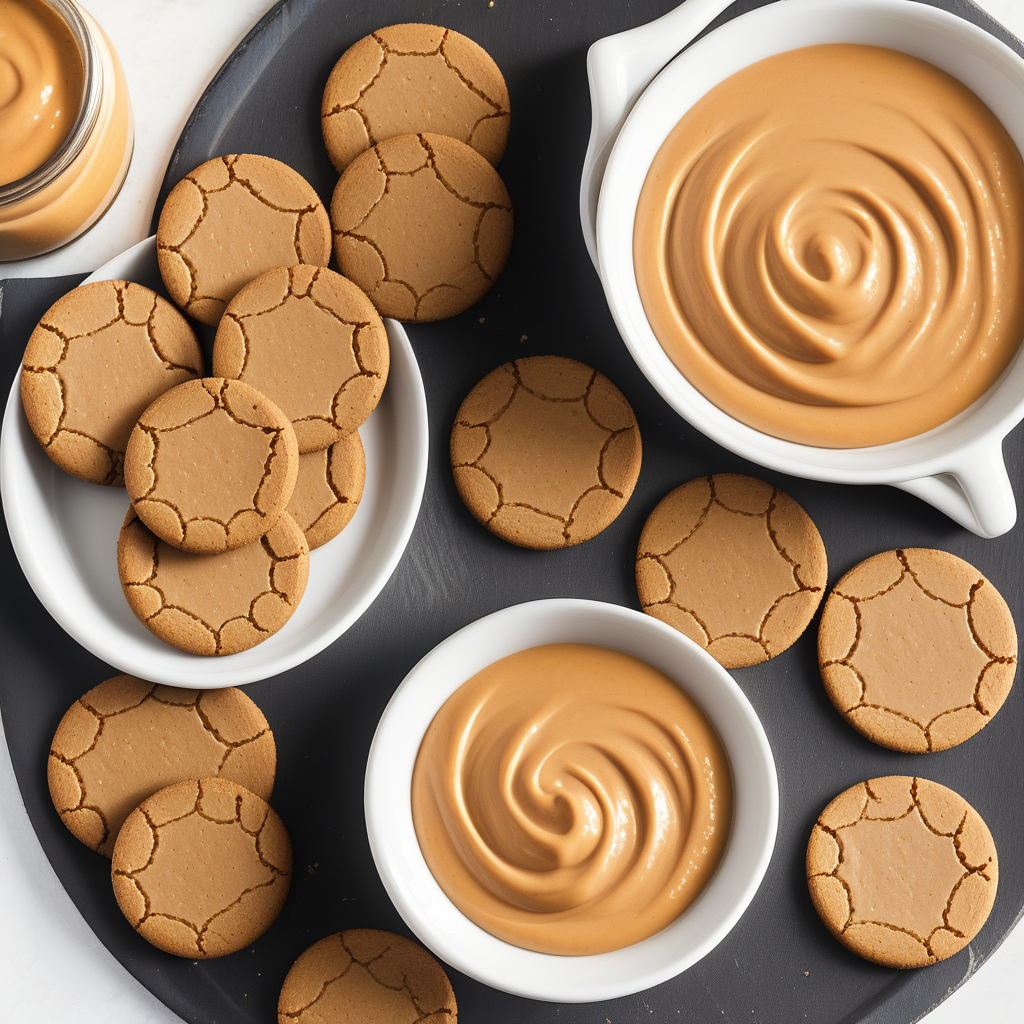 ginger snap cookies with pumpkin dip
