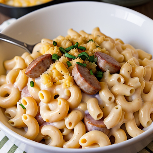 smoked sausage mac and cheese