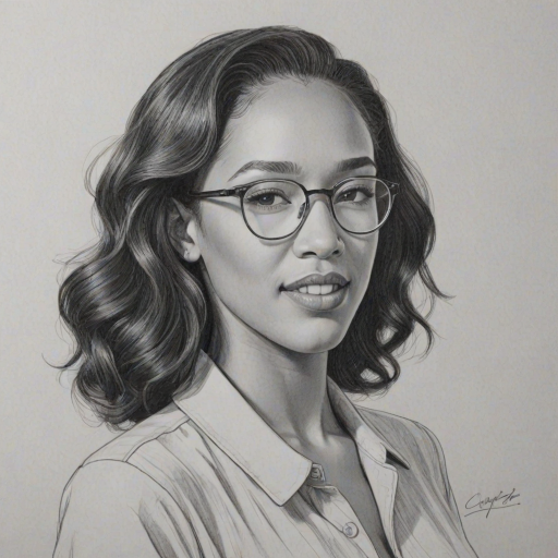 Attractive Candice Patton, pencil sketch, portrait of Graceful woman 1944s in glasses, hair style beatnik, outline, clear lines, fine lines, 8k