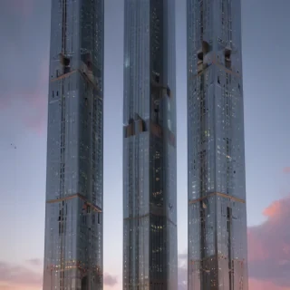twin towers transparent
