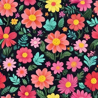 cartoon flowers transparent background