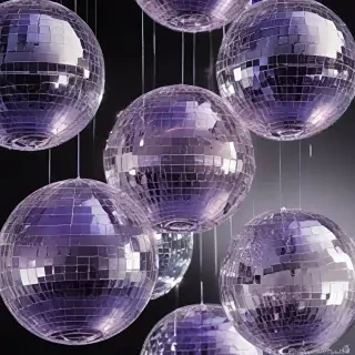 transparent disco balls