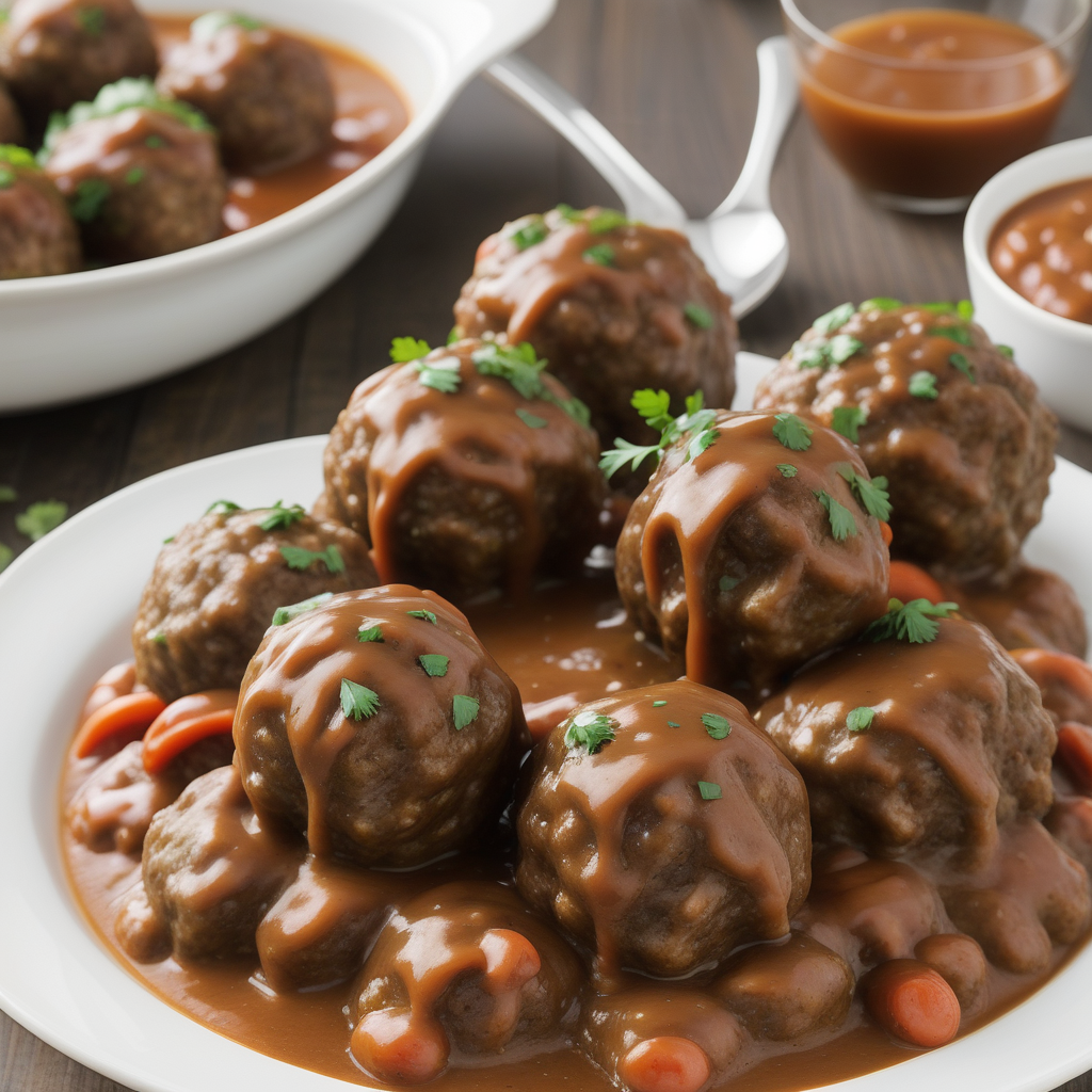 porcupine meatballs with brown gravy