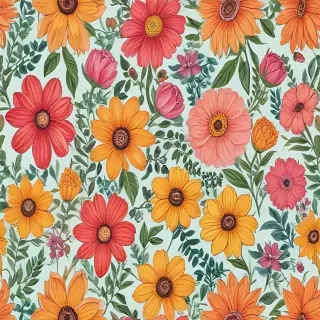 flower drawings color