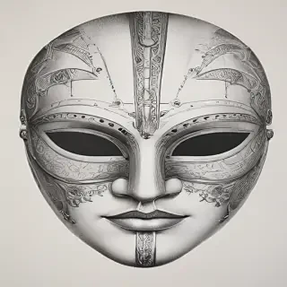 drawing of a mask