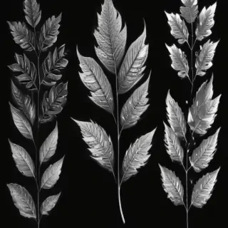 black and white leaf clip art