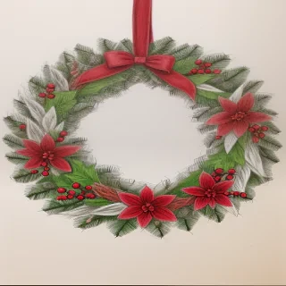 wreath drawing