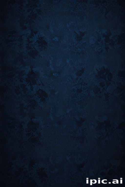 Elegant Dark Blue Floral Pattern with Subtle Textures and Depth.