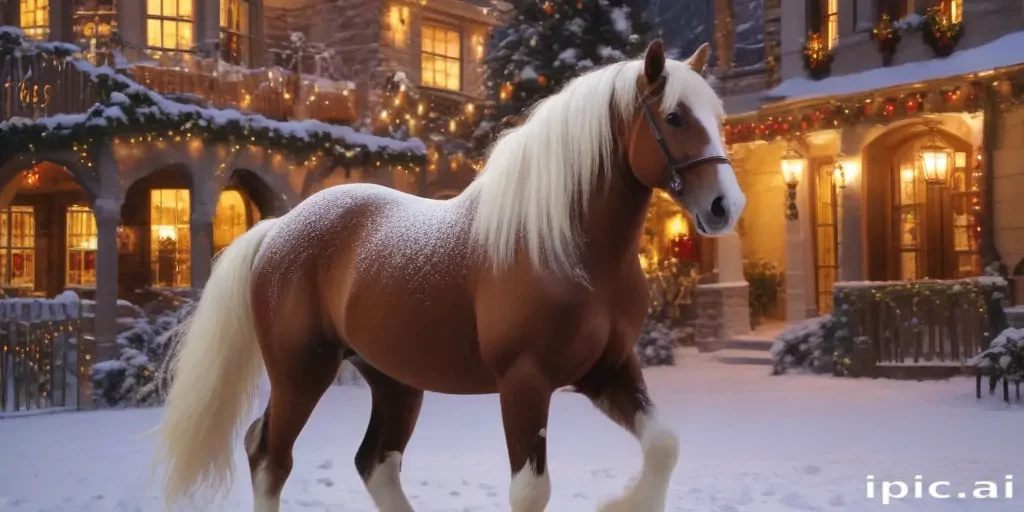 pictures of christmas horses