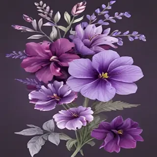purple flowers png
